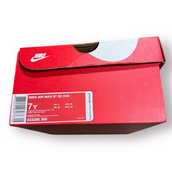 Nike Air Max 97 GS “Have A Nike Day” Size 7Y Tropical Twist Teal 923288-300 - Picture 4 of 9